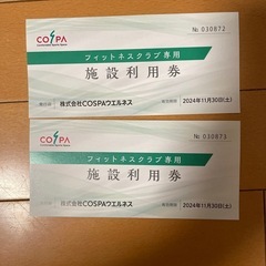 コスパ　施設利用券2枚 