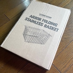 キャンプ ワイヤー 折り畳み ステンレスバスケット 折り畳みの画像