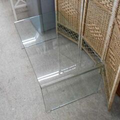 コーヒーテーブル ガラステーブル 幅90cm フランフラン ローテーブル