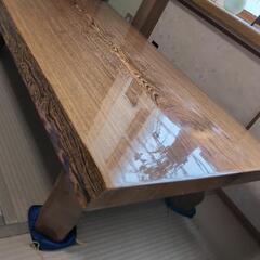 最高級品　銘木鉄刀木　タガヤサン　座卓　一枚板無垢　和家具　純和室　重厚　センターテーブル《10/7迄》の画像