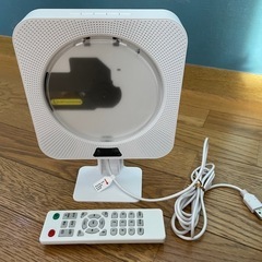 取引先決定【値下げ】CDプレイヤー/ホワイト/卓上・壁掛け式