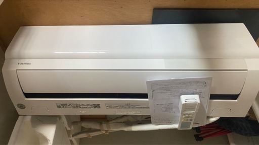 (ジャンク品)TOSHIBA/東芝/ルームエアコン/6畳用/冷暖房/空調/2023年製/内機RAS-J221PBK(W)/外機RAS-J221APBK/0620a3