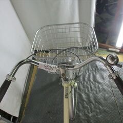 D783　★限定特価★ 中古自転車 ママチャリ【　24インチ　　LEDオートライト　アイボリー 】 の画像