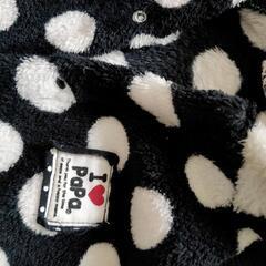 値下げ☆７０センチ　冬　カバーオール　I LOVEPapa モコモコ　リボンの画像