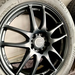 ワーク　エモーションキワミ　18インチ7.5J114.3 インセット+38　BSスタッドレス付の画像