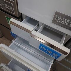 J8148 ★1ヶ月保証付★ Panasonic　パナソニック NR-E414GV-W 冷蔵庫 GVタイプ スノーホワイト　406L　5ドア　右開きタイプ　2018年製 クリーニング済み　【リユースのサカイ柏店】