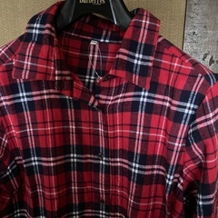 チェック柄ロングシャツ