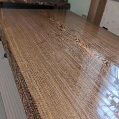 最高級品　銘木鉄刀木　タガヤサン　座卓　一枚板無垢　和家具　純和室　重厚　センターテーブル《10/7迄》の画像