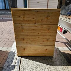 【お買い上げありがとうございました】整理ダンス　４段　サイズ約7...