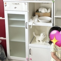 【お譲り先決定】食器棚 レンジボード