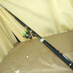 【紋別市発】①　鮭釣り　竿・リールセット　カーボンロッド　GAM...