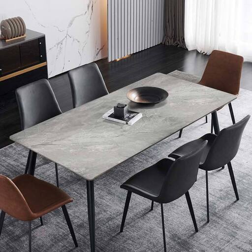 【終了しました】訳有品 ダイニングテーブル イタリアン岩盤 セラミックトップ 4人掛け～6人掛け セラミック 天板 セラミックテーブル 食卓テーブル 大理石調 高級 インテリア 160x90cm DT-11LGL WK-121