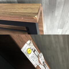 家具３点セット★デスク/チェア/サイドテーブル ニトリ ダークブラウンダークブラウン 折りたたみ コンパクト 学習机 作業台 武蔵村山の画像