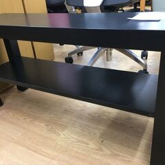 ★ジモティ割あり★ IKEA サイドテーブル 黒 W90×D26×H46 クリーニング済み SJ7198の画像