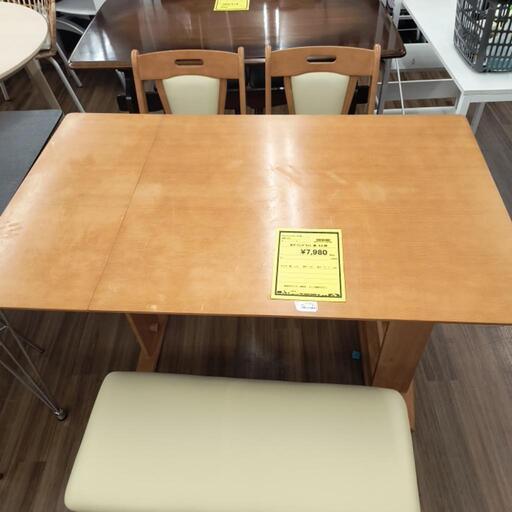 ダイニングセット　茶　4人用