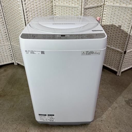 SHARP シャープ　全自動洗濯機 6kg ES-GE6B 18年製 付属品付 洗濯機