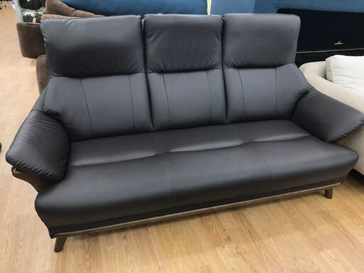 ★ジモティ割あり★ ニトリ 3人用ソファ ブラック H90×W171×D71 クリーニング済み KJ6288