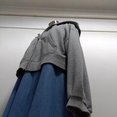 パーカーの袖、短くします