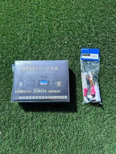 コムテック　前後ドライブレコーダー　ZDR055 駐車監視用配線込み