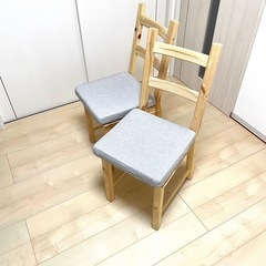 イス 椅子 木製　2脚セット パイン ダイニング家具 ダイニングチェア パインチェア チェア チェアー  