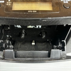 s0925612 持ち手部分破損あり 通電確認済 CDラジオ動作確認 SONY ソニー CFD-S50 CDラジカセ CD カセット ラジオ レトロ オーディオ 中古品の画像