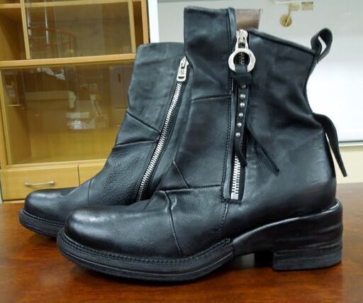 AIR STEP A.S.98 ショートブーツ A23210 NERO [ブラック] 39 (24.5cm〜25.0cm) サイドジッ
