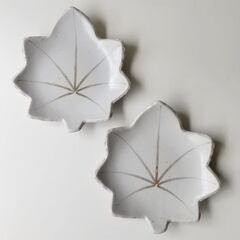 たち吉 紅葉型 銘々皿2点の画像