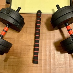 ホームトレーニング　可変式ダンベル 40kg (20kg x 2)  バーベルの画像