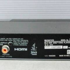 SONY　ブルーレイプレーヤー　DVDプレーヤー　BDP-S1500　動作良好　Blu-ray　映像機器　コンパクト　ソニーの画像