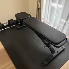 FLEXBELL 32kg 2kg刻み、トレーニングベンチ、トレーニングマット