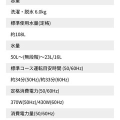 お値下げ　洗濯機　AQUA 6kg 2012年式　不具合無し の画像