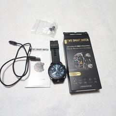 GH-SMWGB-BK ワイヤレスイヤホン内蔵スマートウォッチ