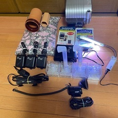 水槽用品いろいろ フィルター、エアポンプ、水流ポンプ、照明、ヒーター