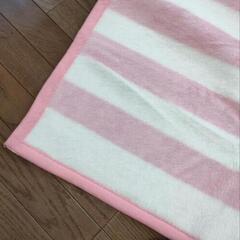 アクリル　ジュニアケット　ジュニア毛布　ハーフケット　ピンク【used】の画像
