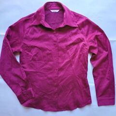 ワインレッド色のシャツ 長袖 Mサイズ 