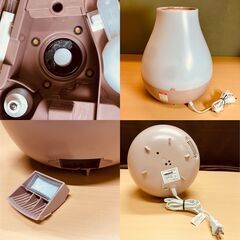 Francfranc（フランフラン）レイ ダブル抗菌ハイブリッド式加湿器 HOE-M092（ペールレッド）2022年製の画像