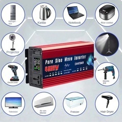 1500W/4000W純正正弦波インバーター 12V 220V/110V DCからACへ 50HZ/60HZ 電源電圧コンバーター カーソーラー用インバーターの画像