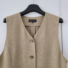 【訳あり】 LAPINE ベスト　ベージュ　Lサイズの画像