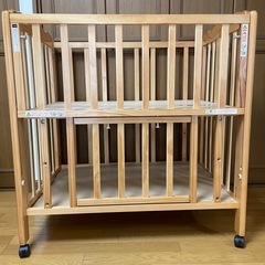 値下げ中！パタン　折りたたみ　ミニベビーベッド　大和屋　コンパクト
