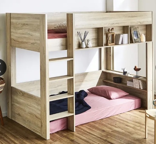 ロフトベッド　オシャレ　無印好きさんにも　収納力　秘密基地　ナチュラルカラー