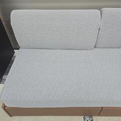美品 ニトリ ポケットコイルソファ ソファベッド ソファーベッド セミシングルベッドの画像