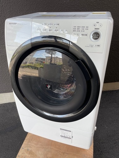 ※受付終了 SHARPドラム式 洗濯乾燥機　ES-S7F -WL 2021年製　7kg