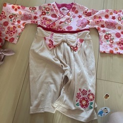ベビーキッズ服 冬服、袴ロンパース お話中の画像