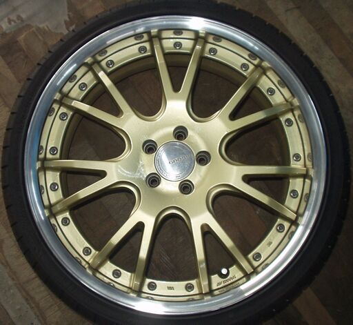 中古アルミホイール＆タイヤ 4本 WORK GROSIS GS4 7.5J-19 +40 +48 PCD100 5H Neolin N