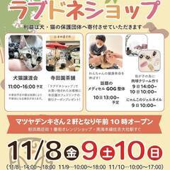 利益を保護団体に寄付するラブドネショップ＋犬猫譲渡会