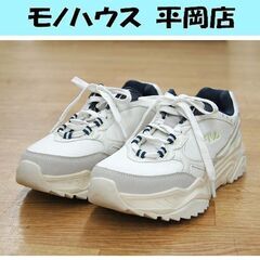 24.5cm FILA スニーカー レディース ローカット 厚底...