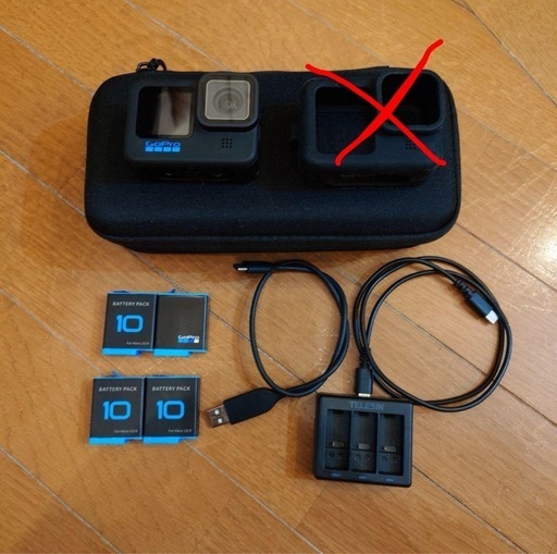 【10/12まで】GoPro Hero 10 バッテリー4個、他付属あり