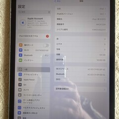 iPad 第9世代10.2インチA2602Wi-Fi silver 64GB バッテリー100