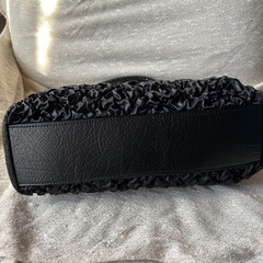 ハンドバッグ　黒　薔薇　軽量の画像