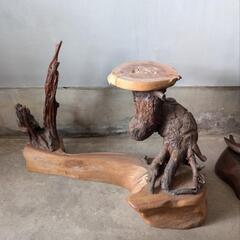木の置き物　オブジェ　インテリアの画像